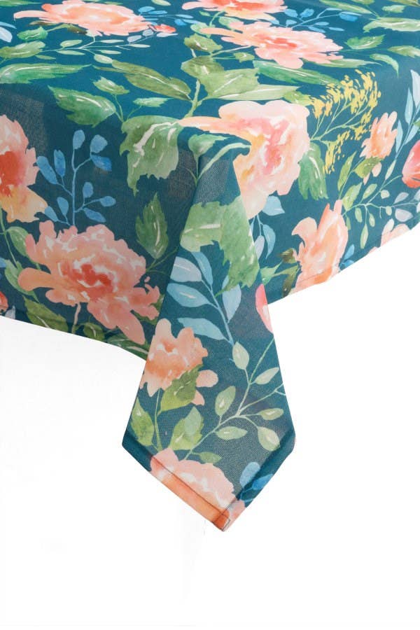 TC PLY FLORAL GN/BL/PK 54X54
