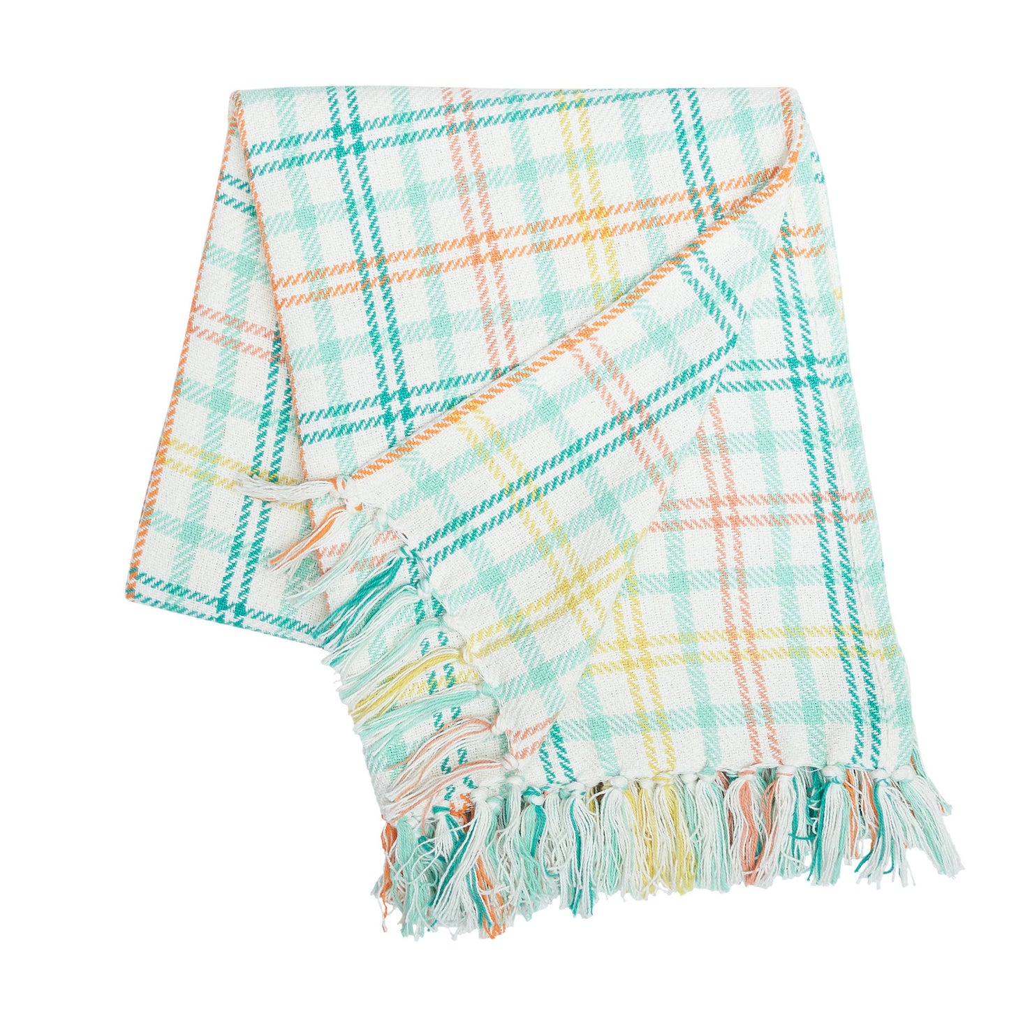 Easter Bunny Trail Plaid Throw Blanket