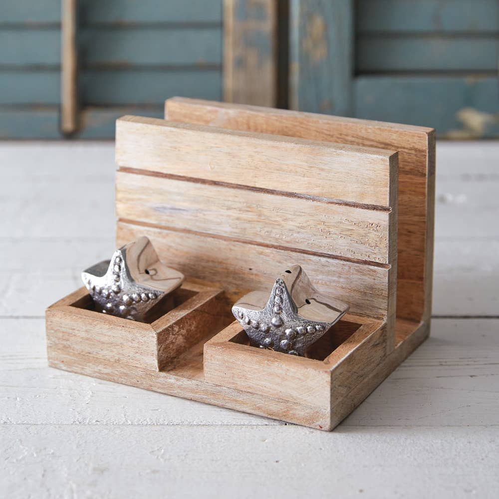 Starfish Salt, Pepper, and Napkin Holder