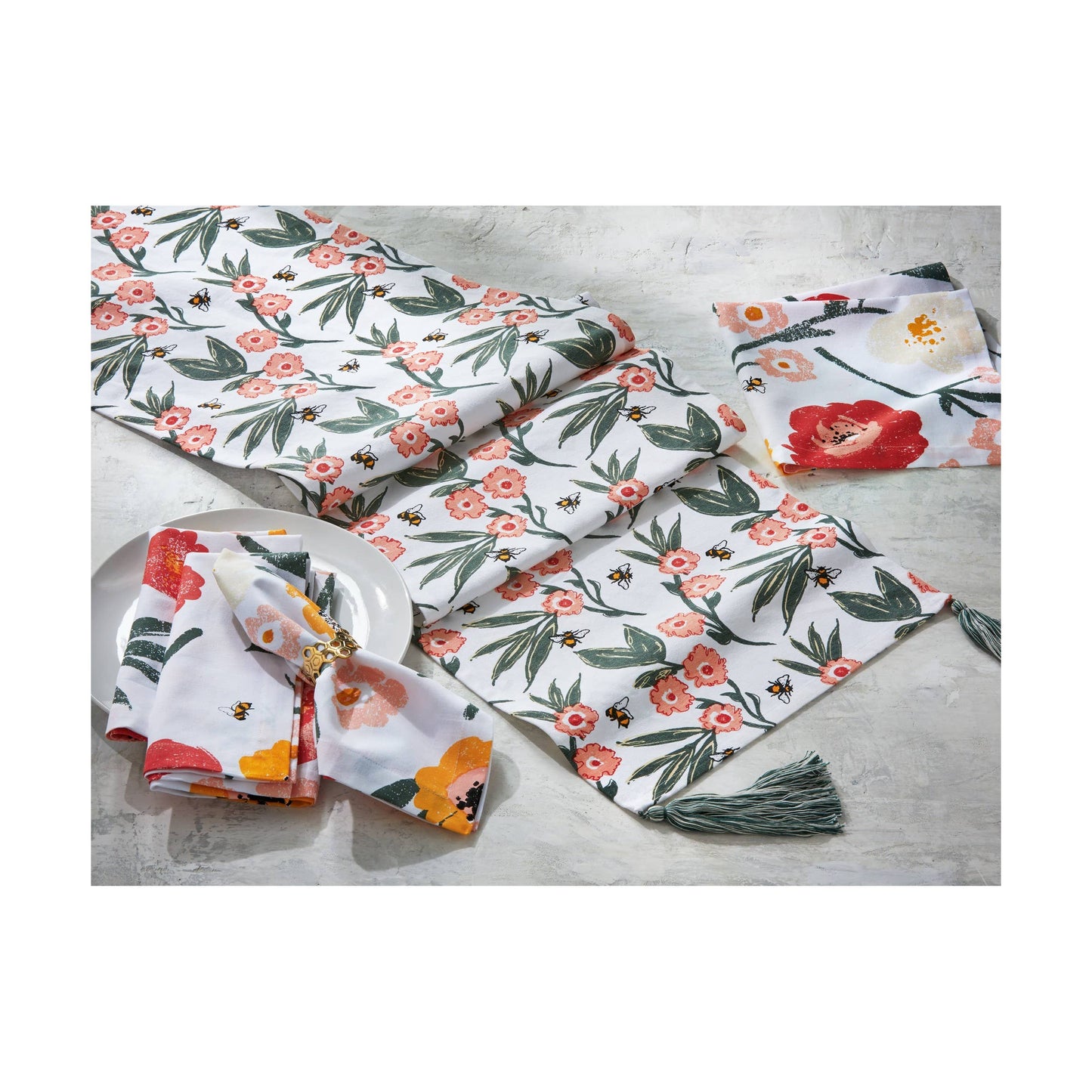 Bee Blossom Runner Multi Cotton Summer