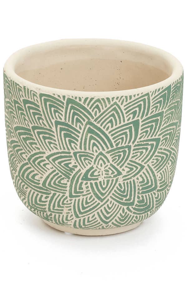 PLANTER LOTUS GREEN 5X 5.5
