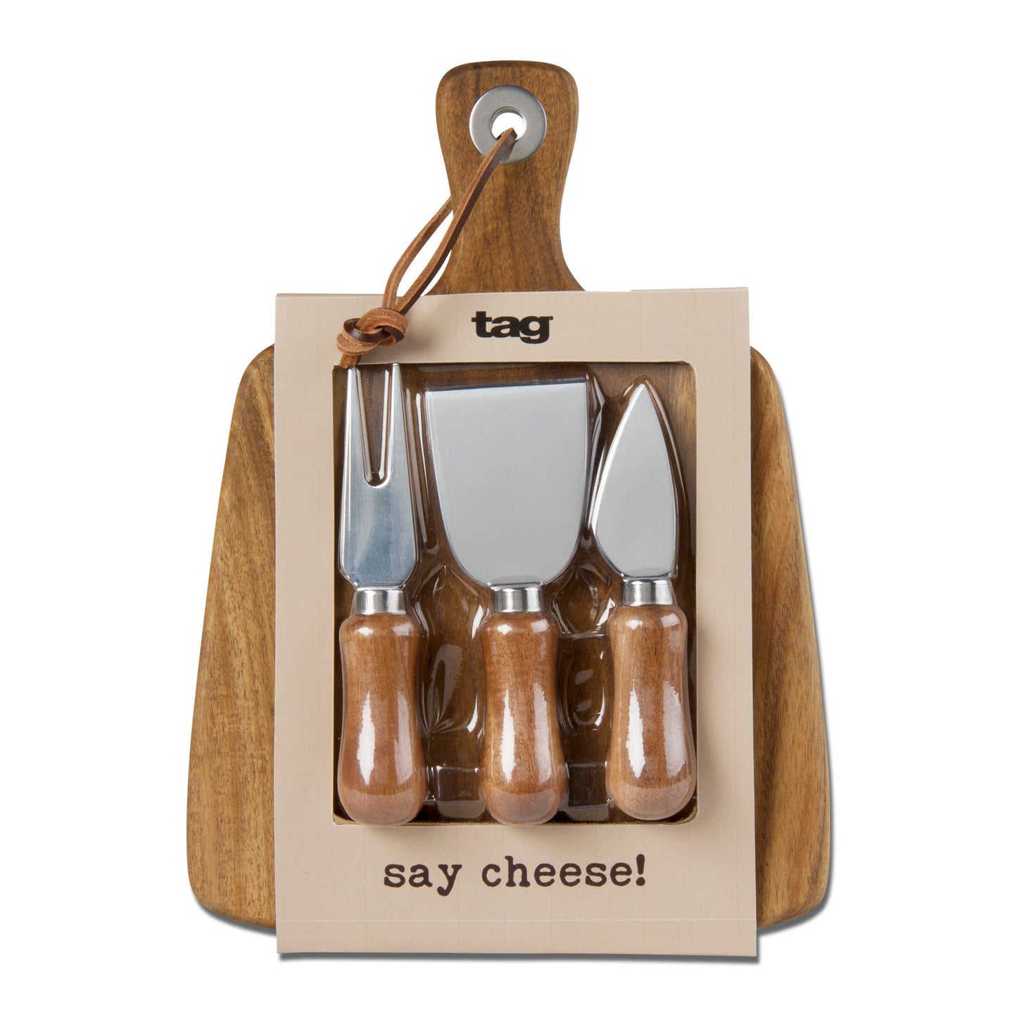 Paddle Board & Cheese Utensil Natural Stainless Steel