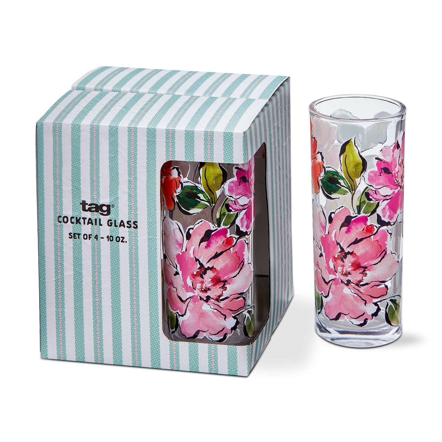 In Bloom Drinks Glass Set of 4 Multi Spring