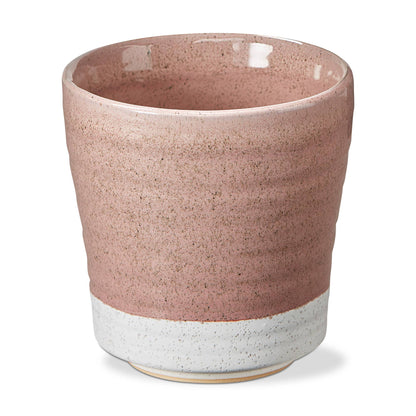 Two Tone Planter Medium Blush Stoneware Christmas