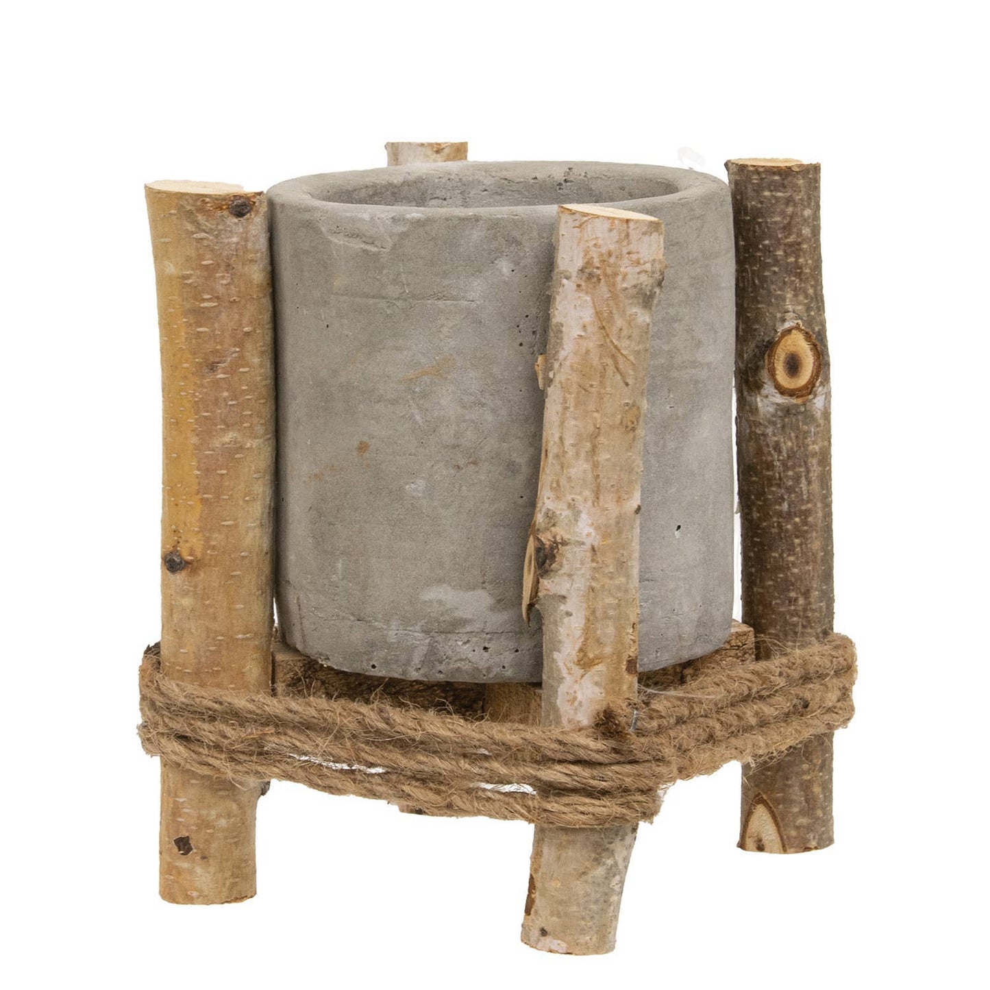 Small Cement Planter in Wooden Frame