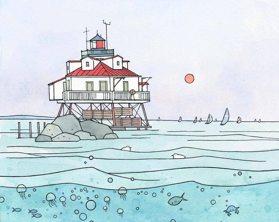 Thomas Point Lighthouse Chesapeake Bay Annapolis Lighthouse