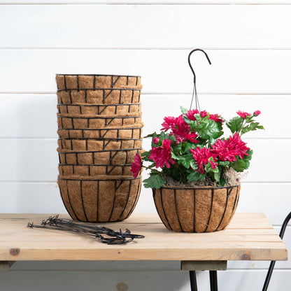 Round Wire Hanging Planter w/Liner