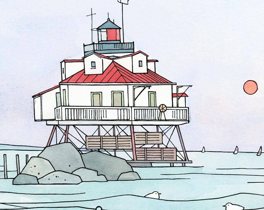 Thomas Point Lighthouse Chesapeake Bay Annapolis Lighthouse