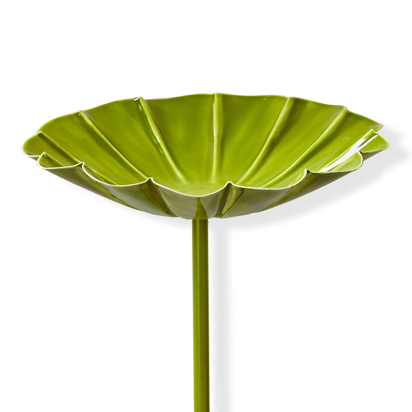 Garden Path Bird Bath Stake Lettuce Iron Spring