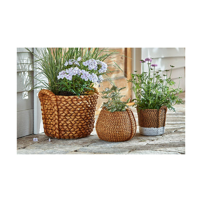 Palermo 2Tone Cement Basket Platter White Multi Summer
