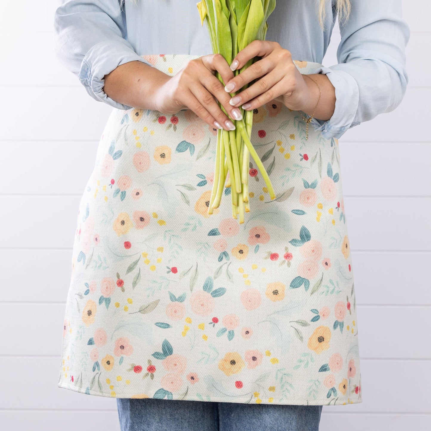 Fabric Flower Half Apron Spring Home Décor DS