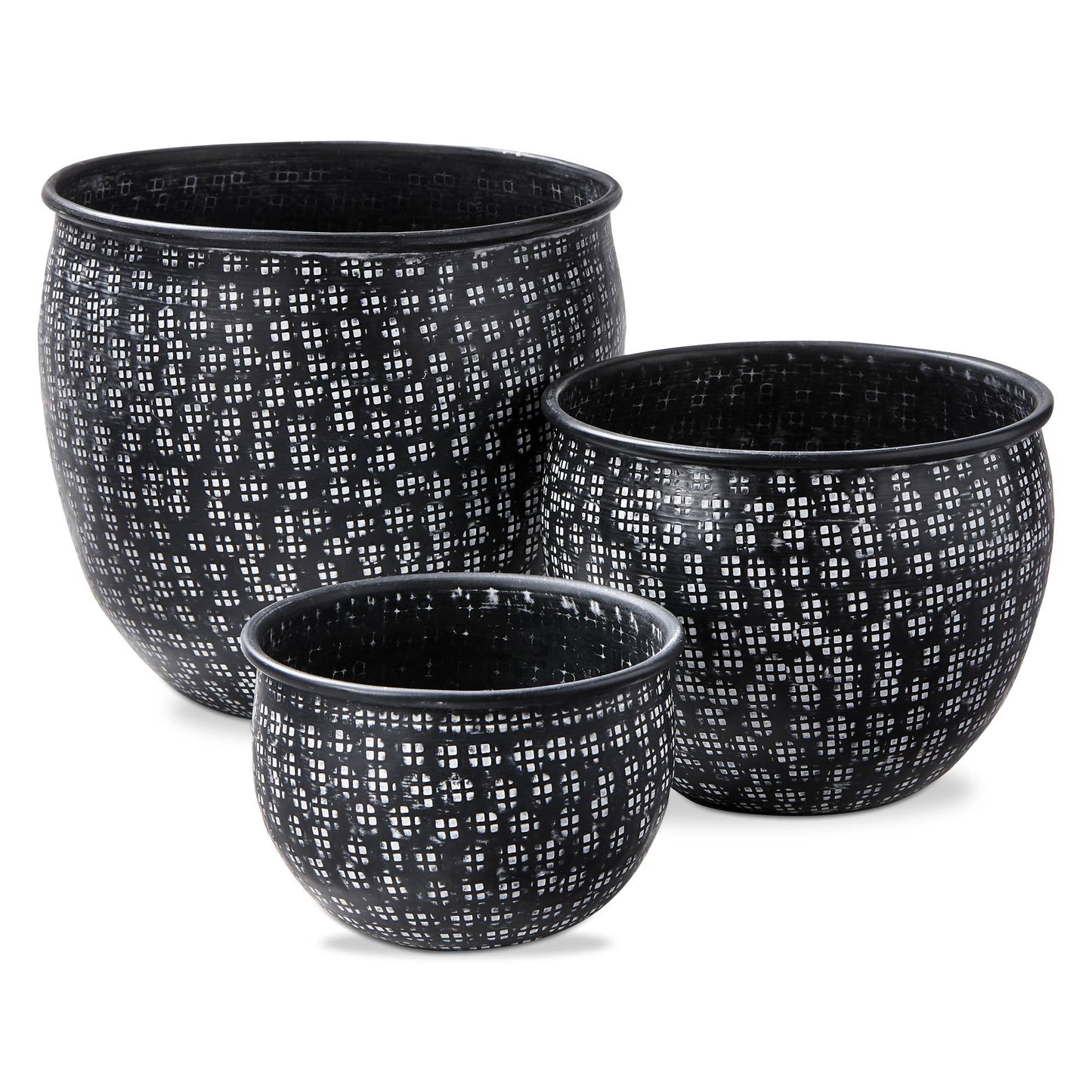 Zahara Planter Black Aluminum