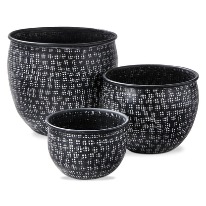 Zahara Planter Black Aluminum