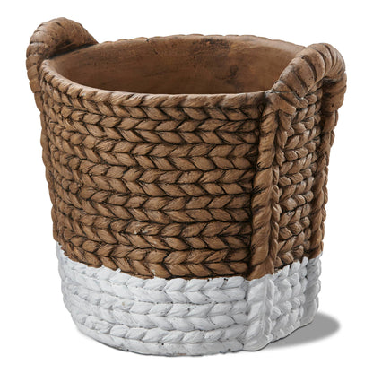 Palermo 2Tone Cement Basket Platter White Multi Summer