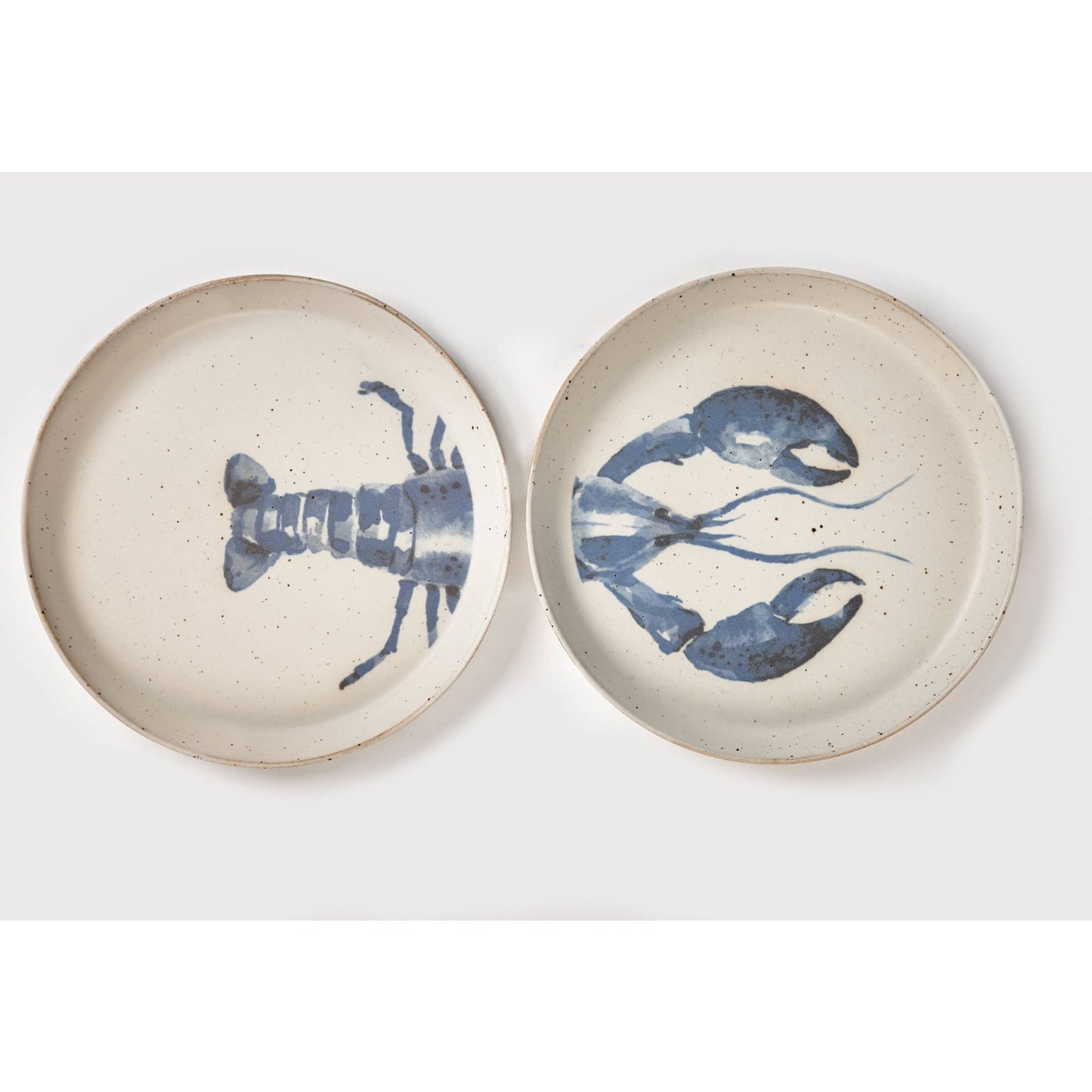 Lobster App Plate Set/2 Blue Multi Stoneware Summer