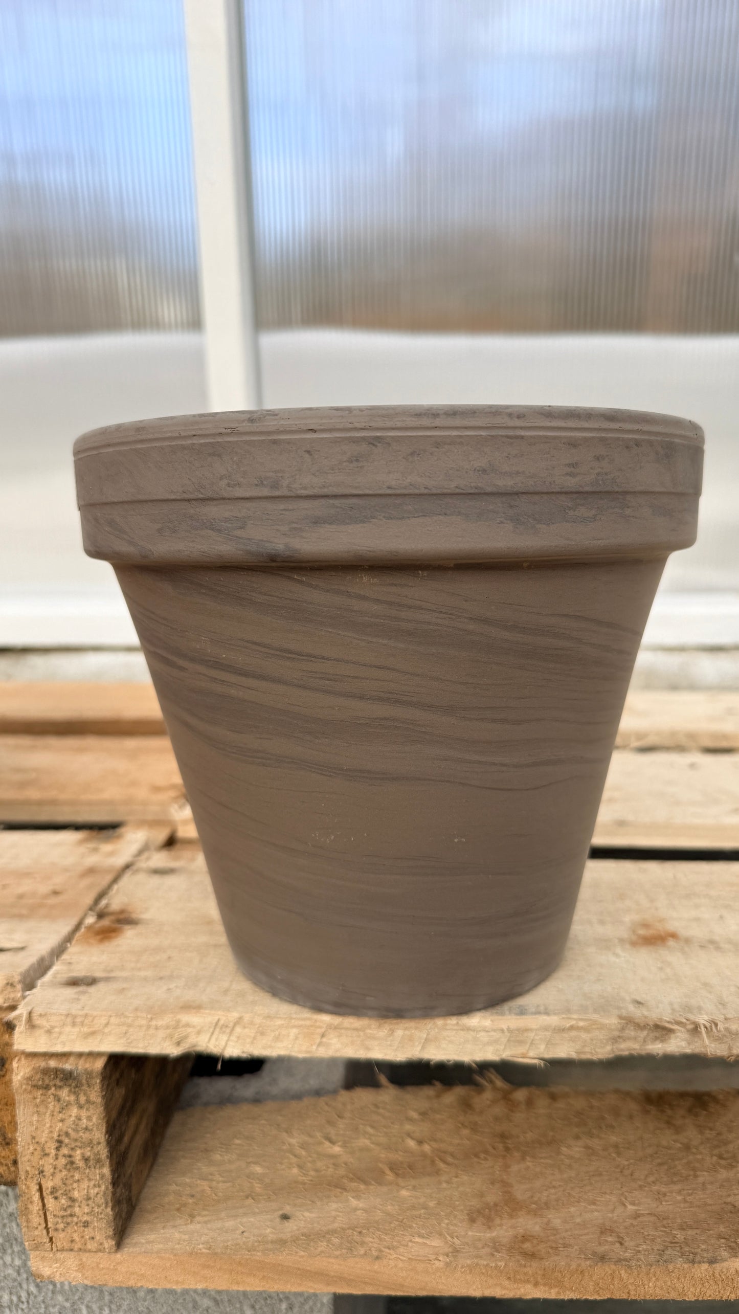 6” Granite Planter W/ Saucer