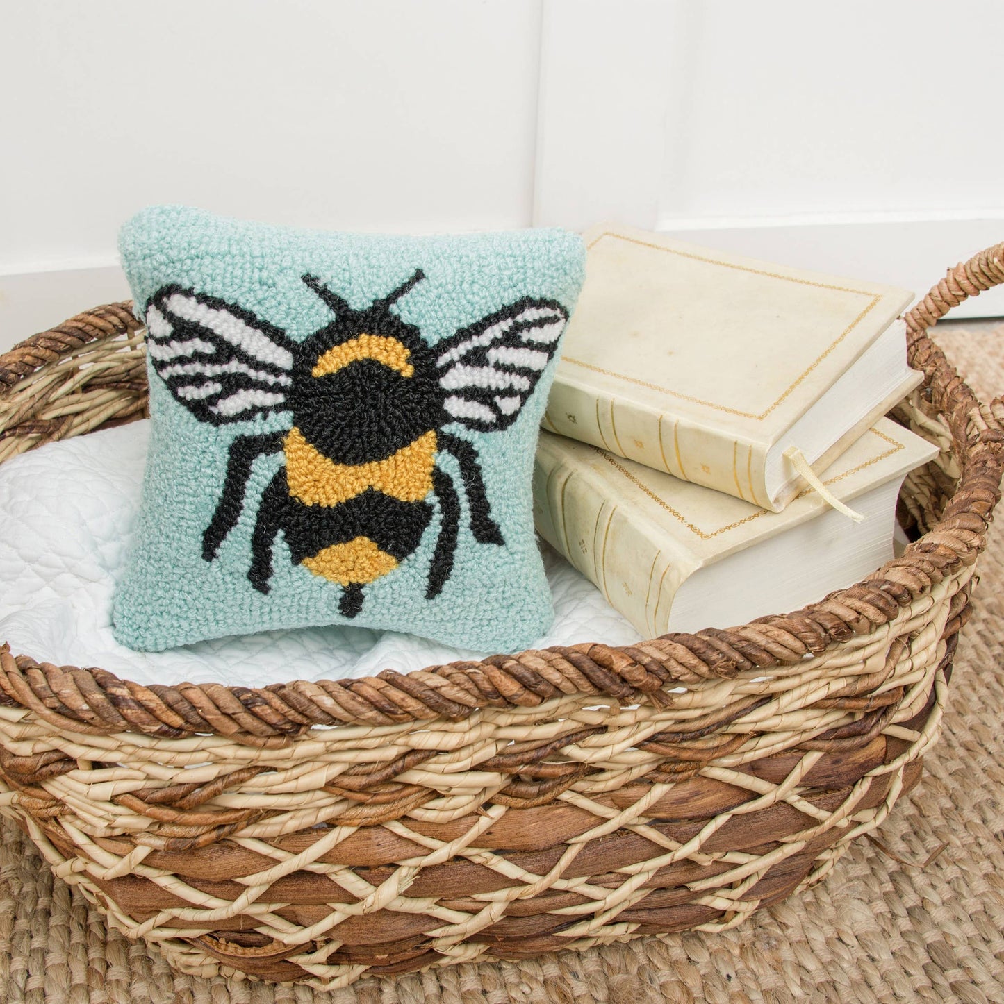 Bumble Bee Hooked Pillow