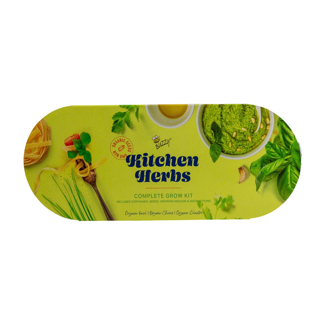 Galvanized Windowsill Kitchen Herb Grow Kit – Indoor Gift