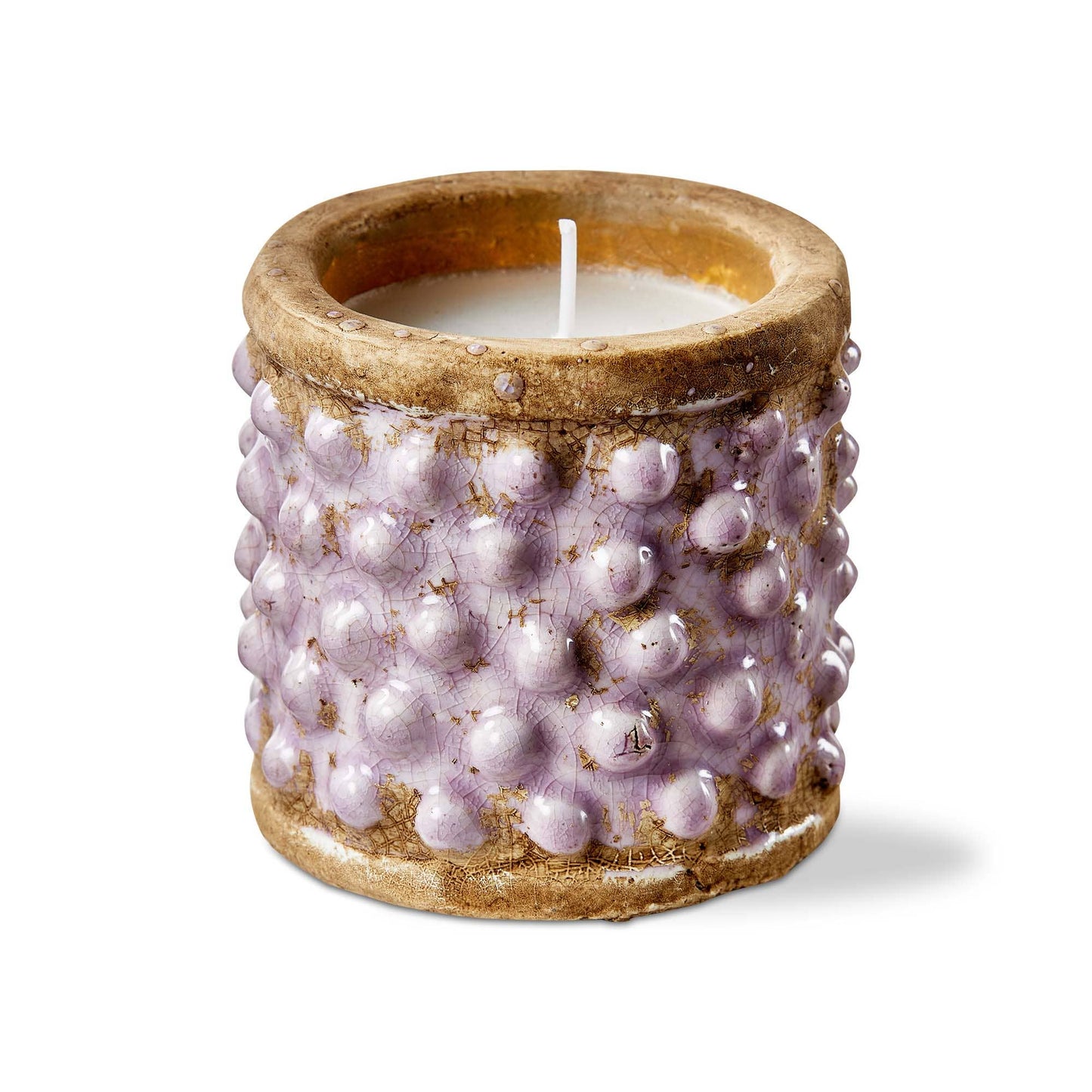 Hobnail Citronella Candle Lavender Terracotta