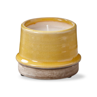 Radius Citro Candle Pot Yellow Stoneware Summer