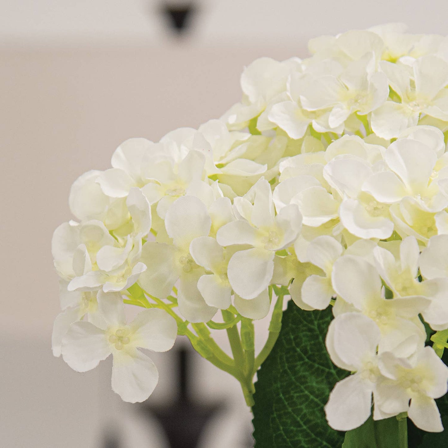 White Hydrangea Bush - 17"H