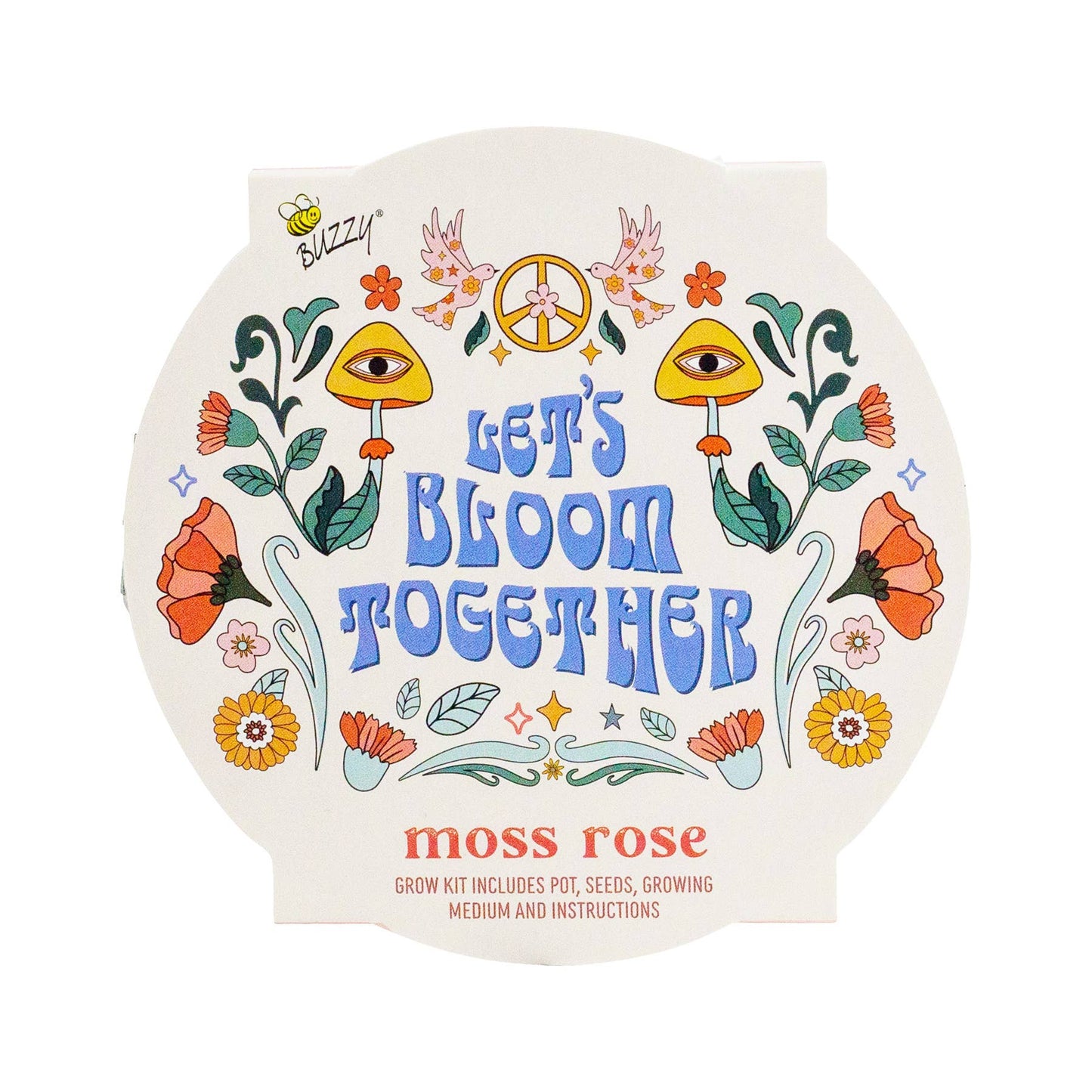 Mini Galvanized Basin Moss Rose Grow Kit – Indoor Gift