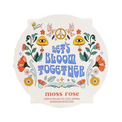 Mini Galvanized Basin Moss Rose Grow Kit – Indoor Gift