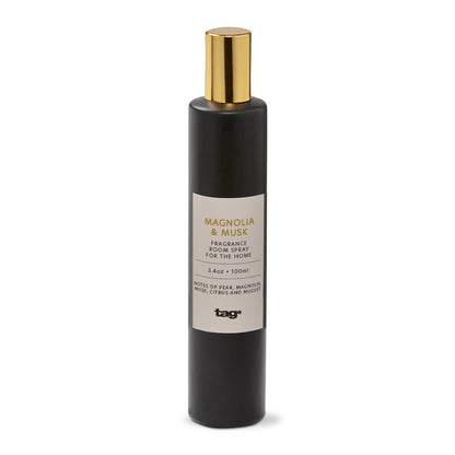 Magnolia & Musk Room Spray Black Glass