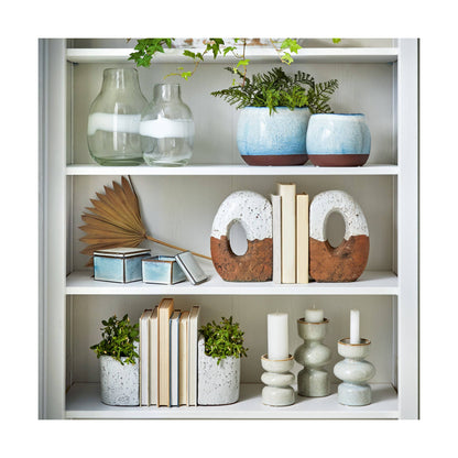 Cirrus Planter Large White Multi Stoneware Summer