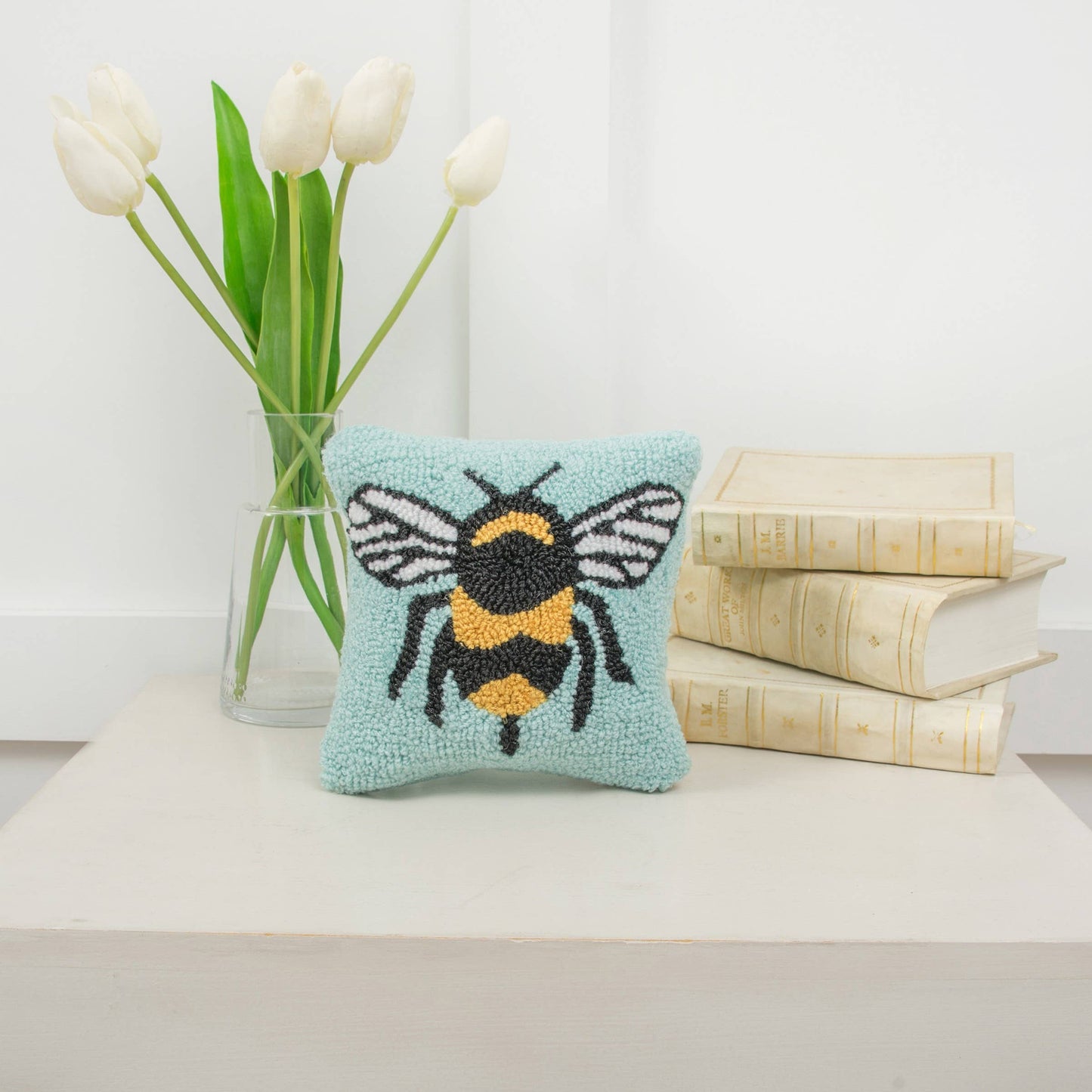 Bumble Bee Hooked Pillow